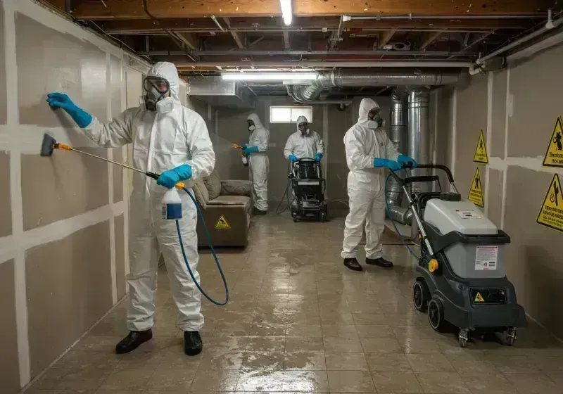 Basement Moisture Removal and Structural Drying process in Parker County, TX